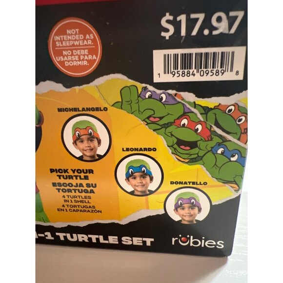 Teenage Mutant Ninja Turtles 4-In-1 Costume Set 2T - Picture 6 of 6